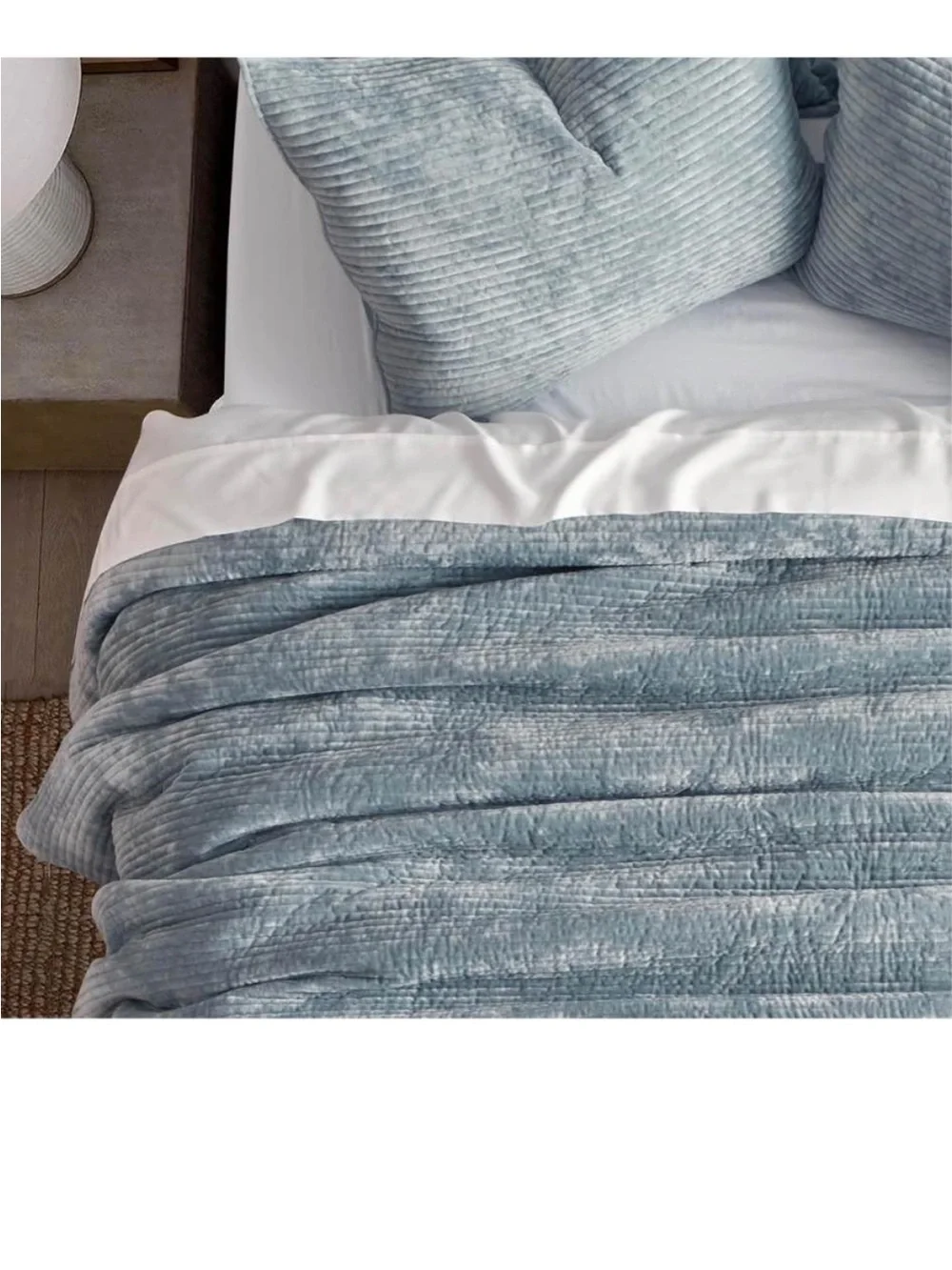 EverGrace Velvet Quilt Set full/queen Size, Luxurious Soft Quilted Bedding Sets